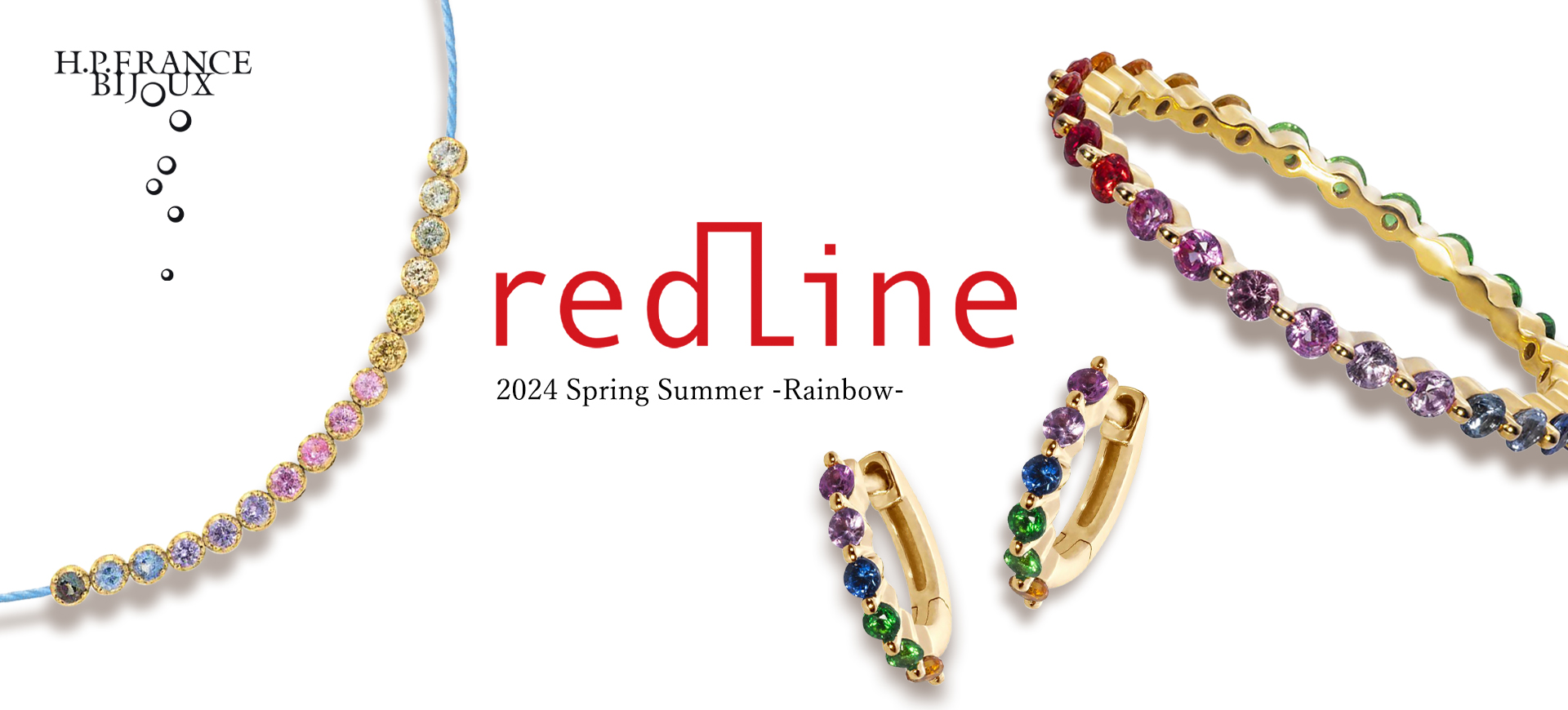 Redline MARILYN RAINBOW レッドライン　ブレスレット Redline Paris -Marilyn Rainbow Pink Gold Chain - Redline